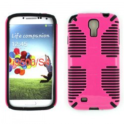Galaxy S4 Hybrid Grip Case (Hot Pink-Black)